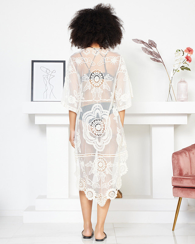 Robe paréo d'été en dentelle beige - Vêtements