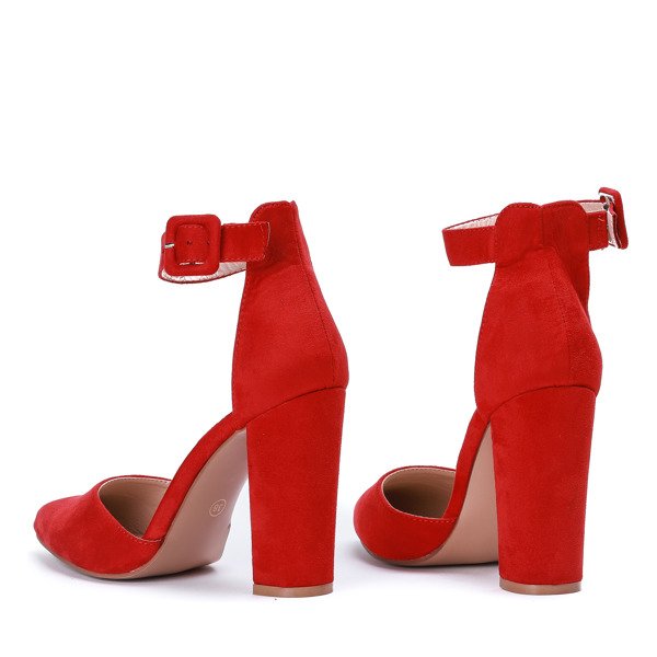 OUTLET Escarpins rouges sur le poteau Clémentine - Chaussures