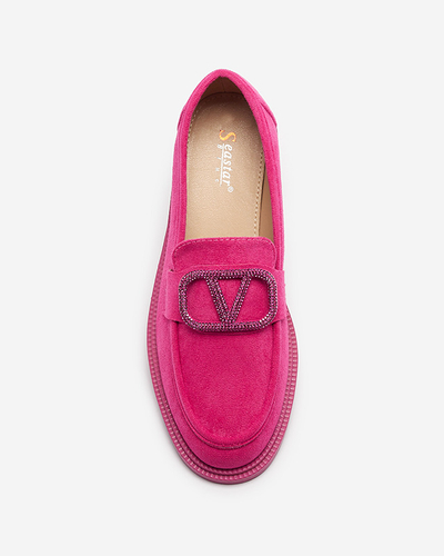Fuchsia mocassins pour femmes avec décoration Fogras- Footwear