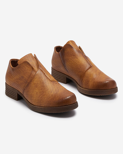 Demi-bottes en cuir écologique pour femmes Camel Ilioppa- Footwear