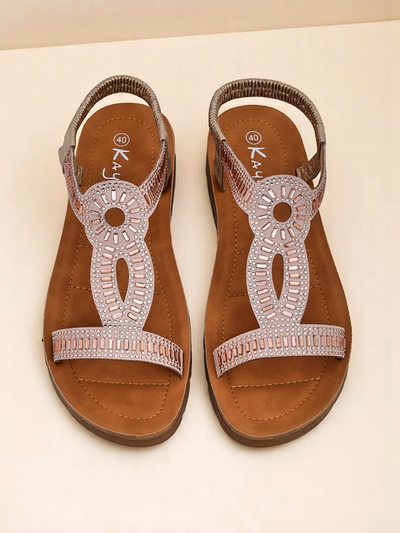 Sandales Royalfashion pour femmes avec brides décoratives Ava Shine