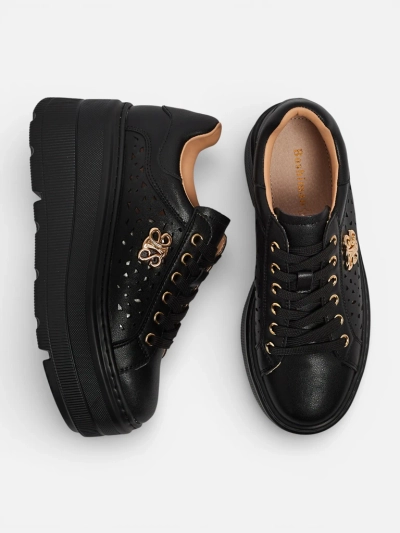 Baskets de sport ajourées en cuir naturel pour femmes Atelle