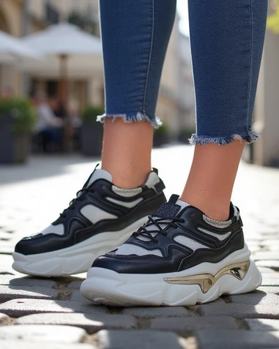 Baskets pour femmes Royalfashion sur une semelle épaisse Lesalli