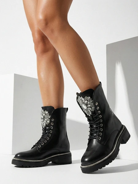 Bottines pour femmes en cuir écologique Evinell