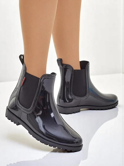 Bottes de pluie laquées Royalfashion pour femmes Rissma