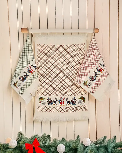 Set de Noël Royalfashion de 3 torchons de cuisine