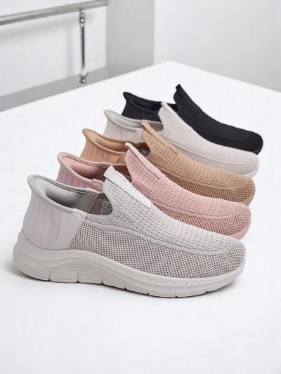 Chaussures slip-on pour femmes Selene Beige - baskets confortables à talons plats