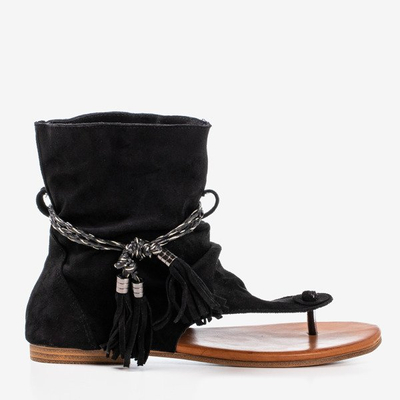 OUTLET Sandales noires avec une tige Semara - Footwear