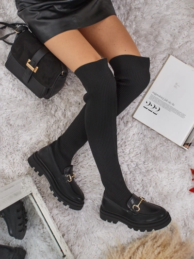 Longues bottes à enfiler pour femmes avec décoration Novera