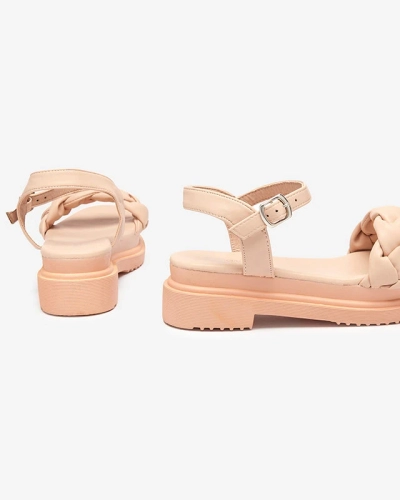 Sandale femme poudreuse avec ceinture tressée Kafha - Footwear