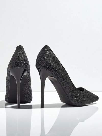 Escarpins pour femmes en cuir écologique à paillettes Zavrimea