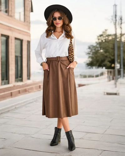 Jupe midi pour femme Royalfashion