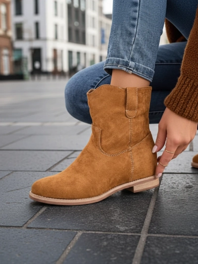 Bottes de cowboy marron sur un coin couvert Jelluma - Footwear