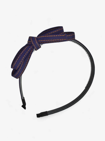 Royalfashion Serre-tête avec nœud style denim