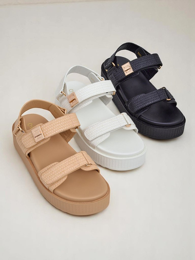 Sandales pour femmes à plateforme Royalfashion Beige Lavinia - été confortable