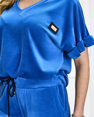 Ensemble de sweatshirt femme cobalt avec embellissements - Vêtements