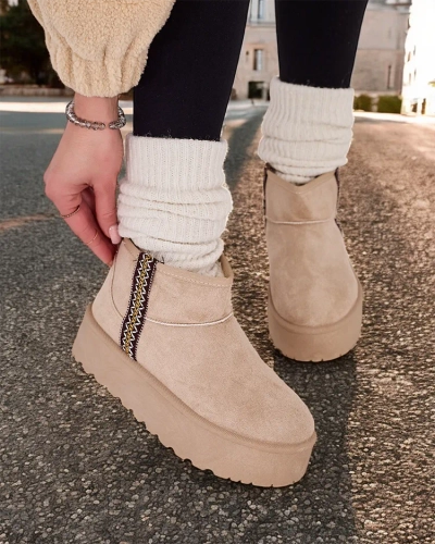 Royalfashion Bottes de neige courtes pour femmes Haluzi