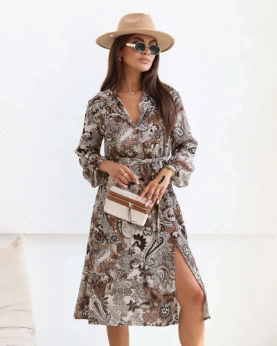 Royalfashion Robe midi imprimée pour femme