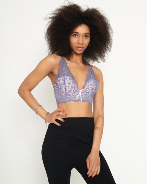 Soutien-gorge femme rose avec dentelle violette - Sous-vêtements