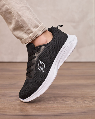 Royalfashion Baskets de sport en tissu pour hommes, noires Akimla