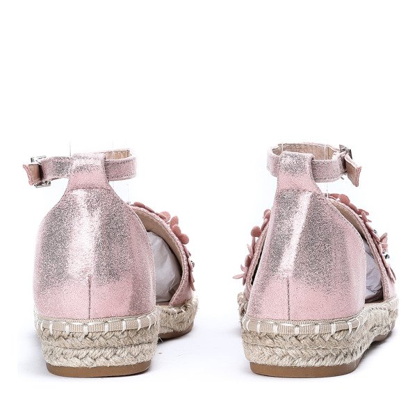 OUTLET Espadrilles roses à fleurs Ostera - Chaussures