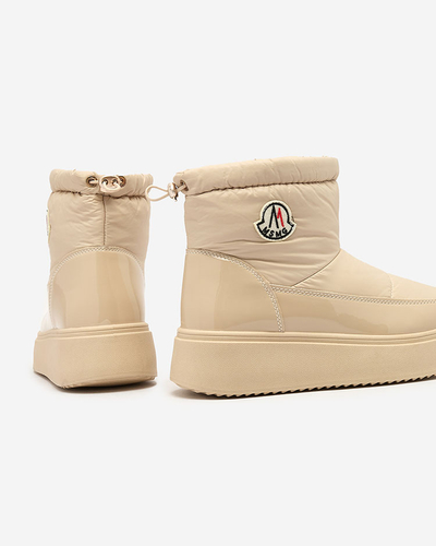 Royalfashion Bottes de neige à enfiler pour femme de couleur beige Ademra