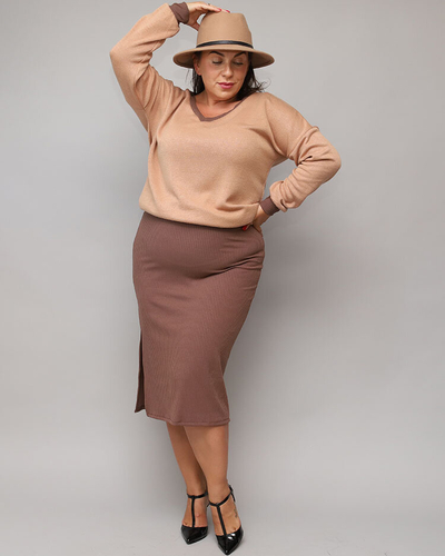 Royalfashion Ensemble décontracté pour femme en marron