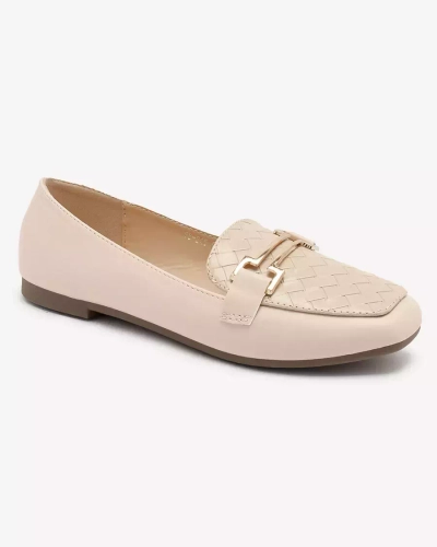 OUTLET Royalfashion Beige mocassins pour femme Bulerol