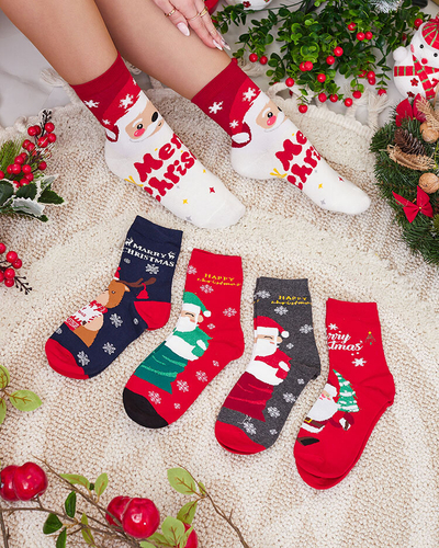 Royalfashion Lot de chaussettes de Noël pour femmes 5/pack