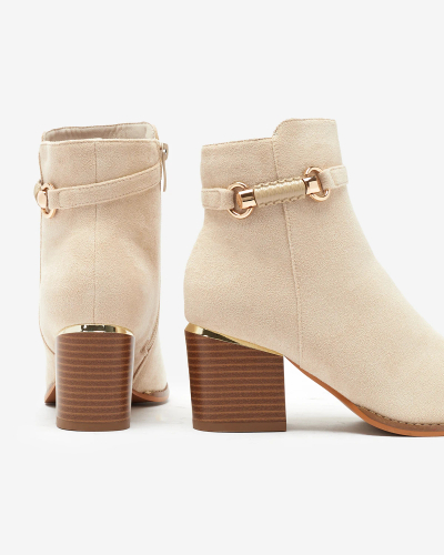 Royalfashion Beige femmes eco-suede isolé post Ankle Boots