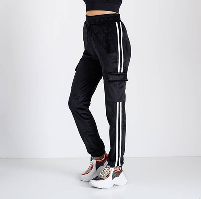 Survêtement femme noir à rayures - Vêtements