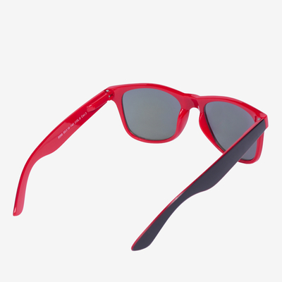 Lunettes de soleil femme rouges finition miroir holographique - Accessoires