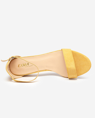 Royalfashion Jaune Sandales à talon aiguille pour femme Nelino