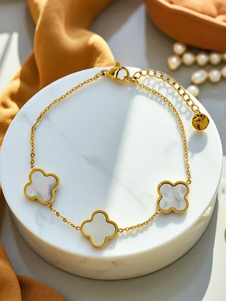 Bracelet Callisto Nero avec motif de fleur