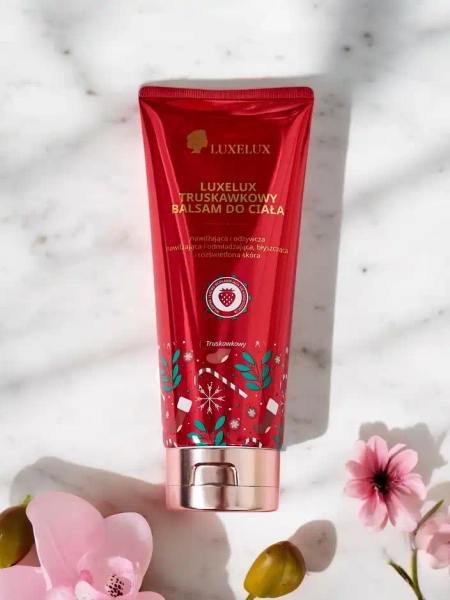 Baume corporel Luxelux de Noël au parfum de fraise 300 ml