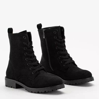 OUTLET Bottines noires pour femmes avec un délicat paillettes Rytia - Chaussures