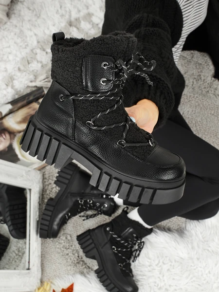 Bottines workwear pour femmes avec fourrure Cindora