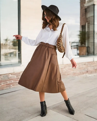 Jupe midi pour femme Royalfashion