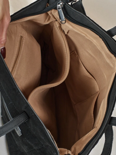 Sac à main shopper pour femmes Caryenne en éco-daim