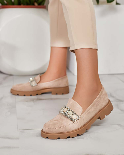 Royalfashion Mocassins pour femmes avec zircons colorés Nel