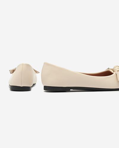 Ballerines femme beige avec décoration sur le nez Caxien- Footwear