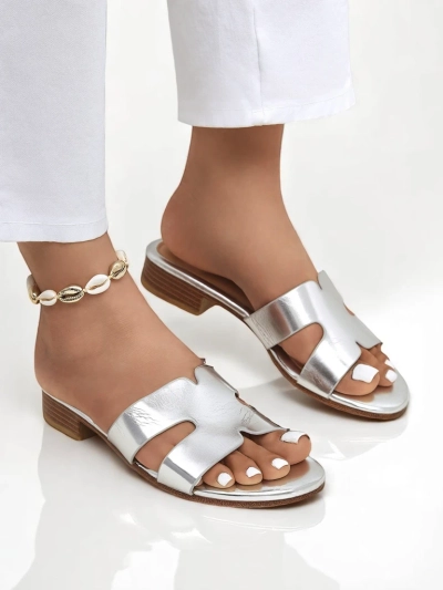 Royalfashion Sandales plates pour femmes SilverEase