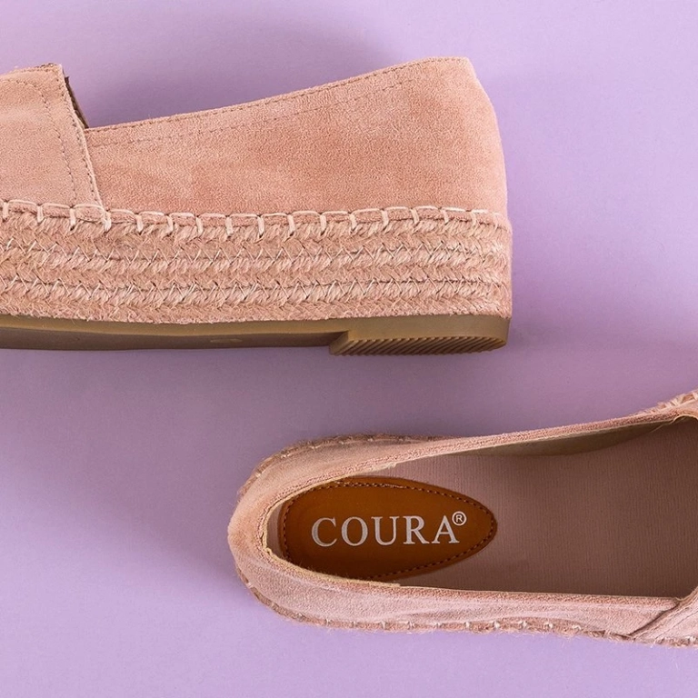 OUTLET Espadrilles roses pour femmes avec zircons cubiques Asira - Chaussures