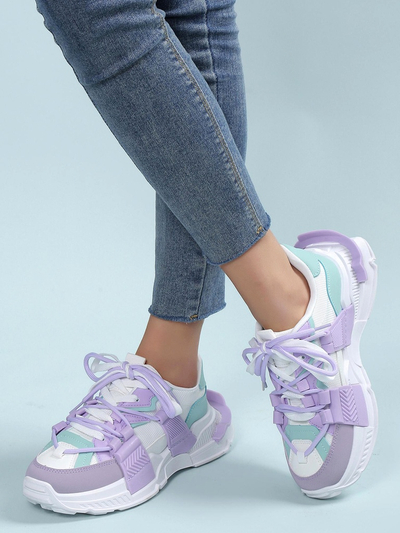 Royalfashion Baskets de sport pour femmes avec inserts en caoutchouc Bubble