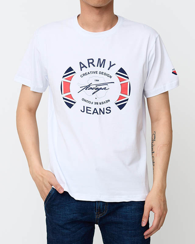 T-shirt blanc imprimé homme - Vêtements