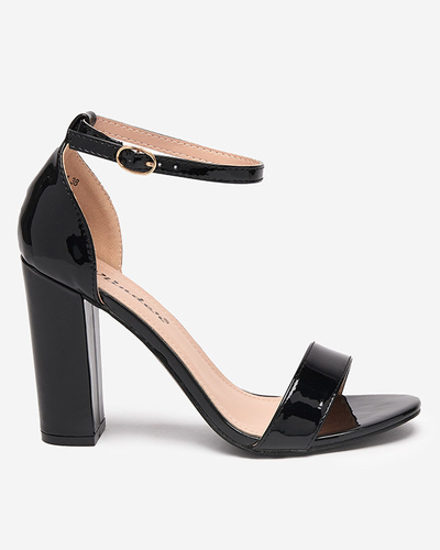 Sandales noires pour femme sur tige haute Rosdoo- Footwear