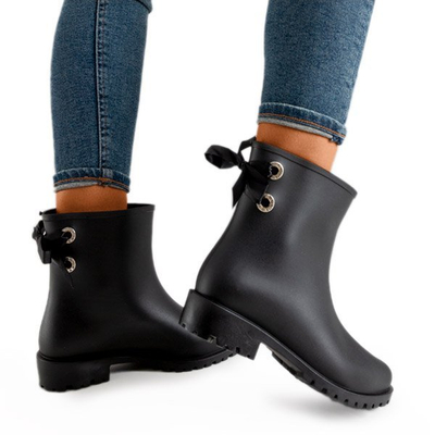 Bottes en caoutchouc mat pour femmes noires Ventilateurs - Chaussures 1