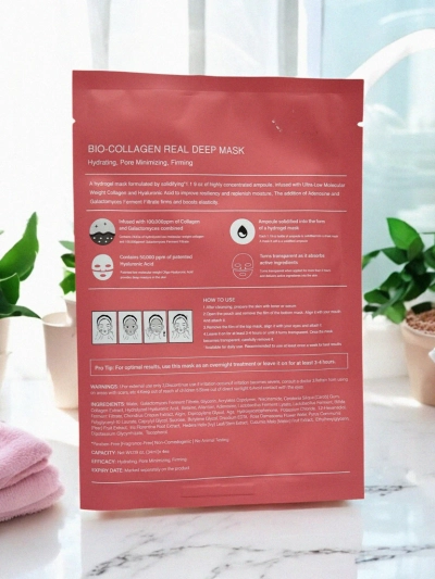 Masque tissu hydratant pour le visage – raffermit et réduit la visibilité des pores