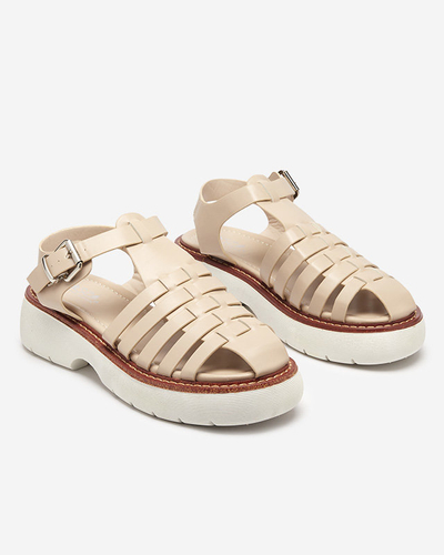 Sandale femme beige sur semelle massive Leteris - Footwear