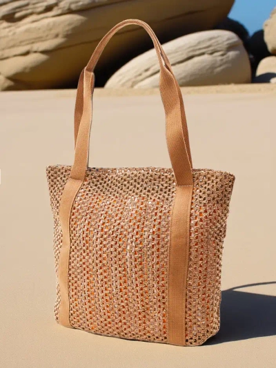 Royalfashion Grand sac d'été en paille pour femmes